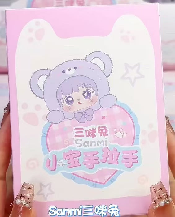 【T】Sanmi Rabbit's Little Baby Hand in Hand Series Plush Blind Box