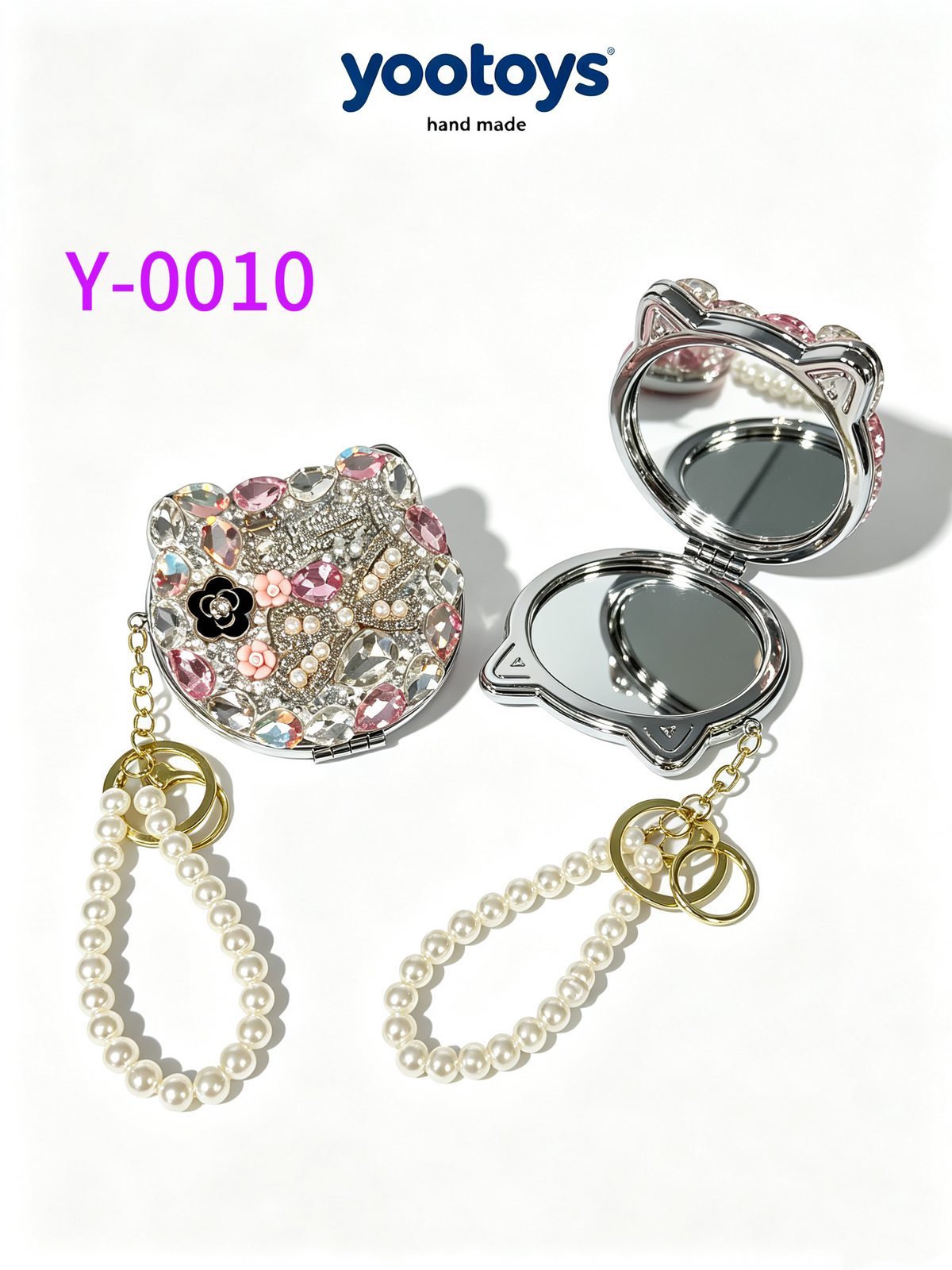 DIY Handmade Beaded Phone Strap with Cute Anime Figure Charm - Hand Assembled Beads, Unique One of A Kind Design, Sturdy Metal Clasp, Adjustable Beaded Chain, Can be used as Phone Lanyard / Bag Pendant, Perfect DIY Trendy Collectible Toy Accessory