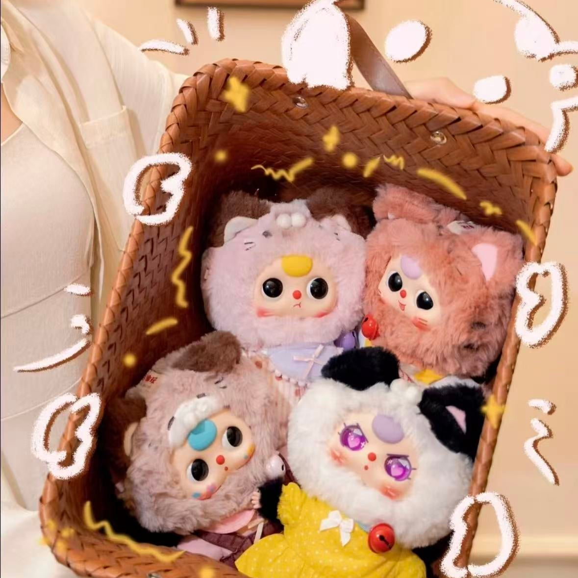 【T】Baby Three Cat Wardrobe Plush Blind Box