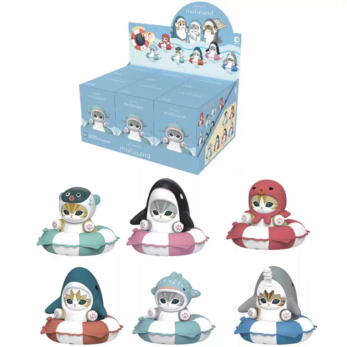 mofusand Swimming Ring Series#Kawaii Mini Beans #Tiny Pocket Beans #Mini Bean Blind Capsule