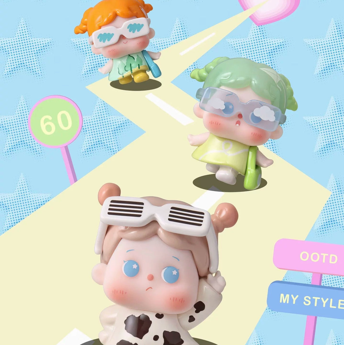 JOJOY street style look#Miniature Bean Doll #Collectible Bean Figures #Kawaii Mini Beans