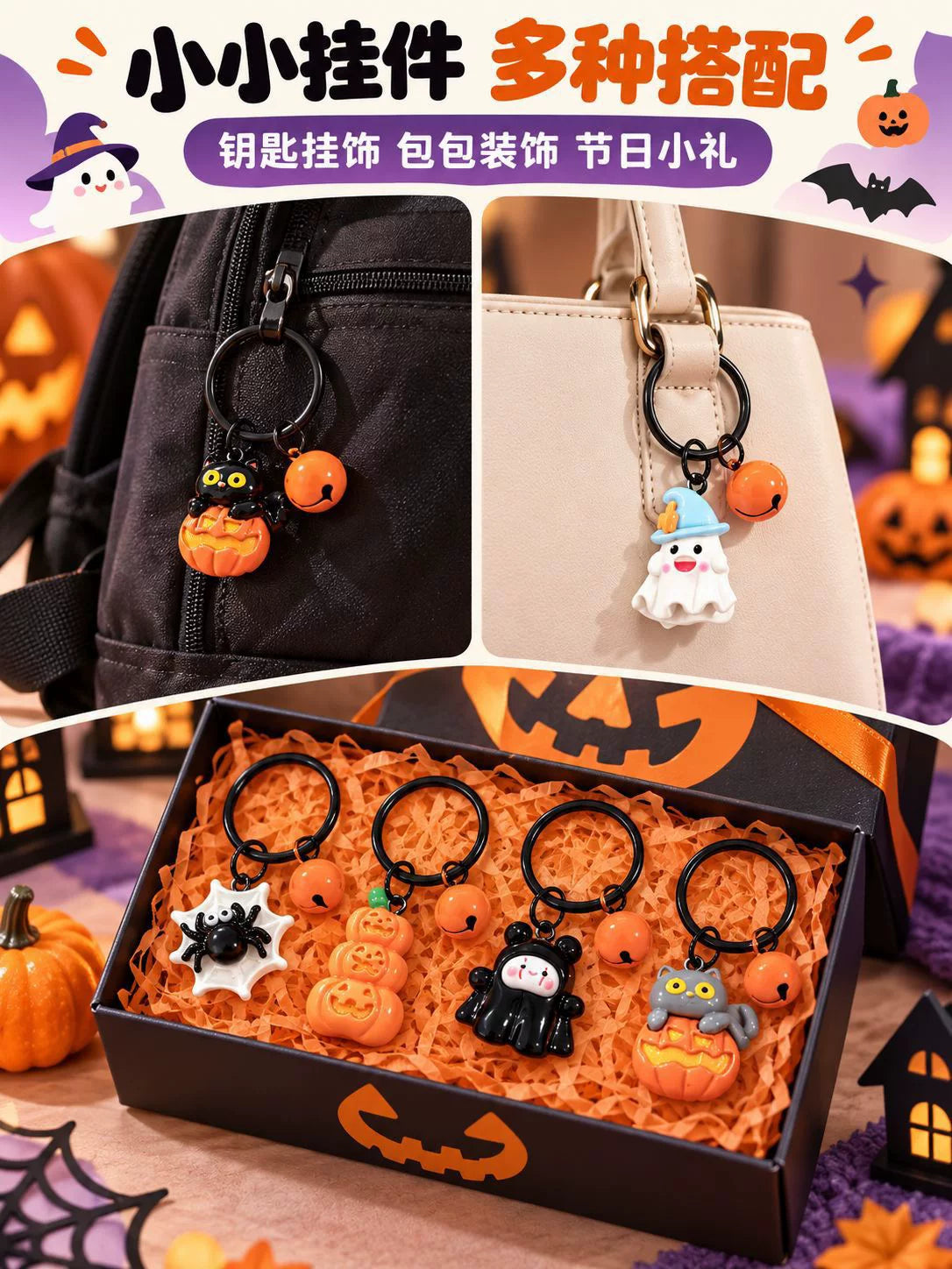 Halloween-themed keychain#keychain#accessaries#charm