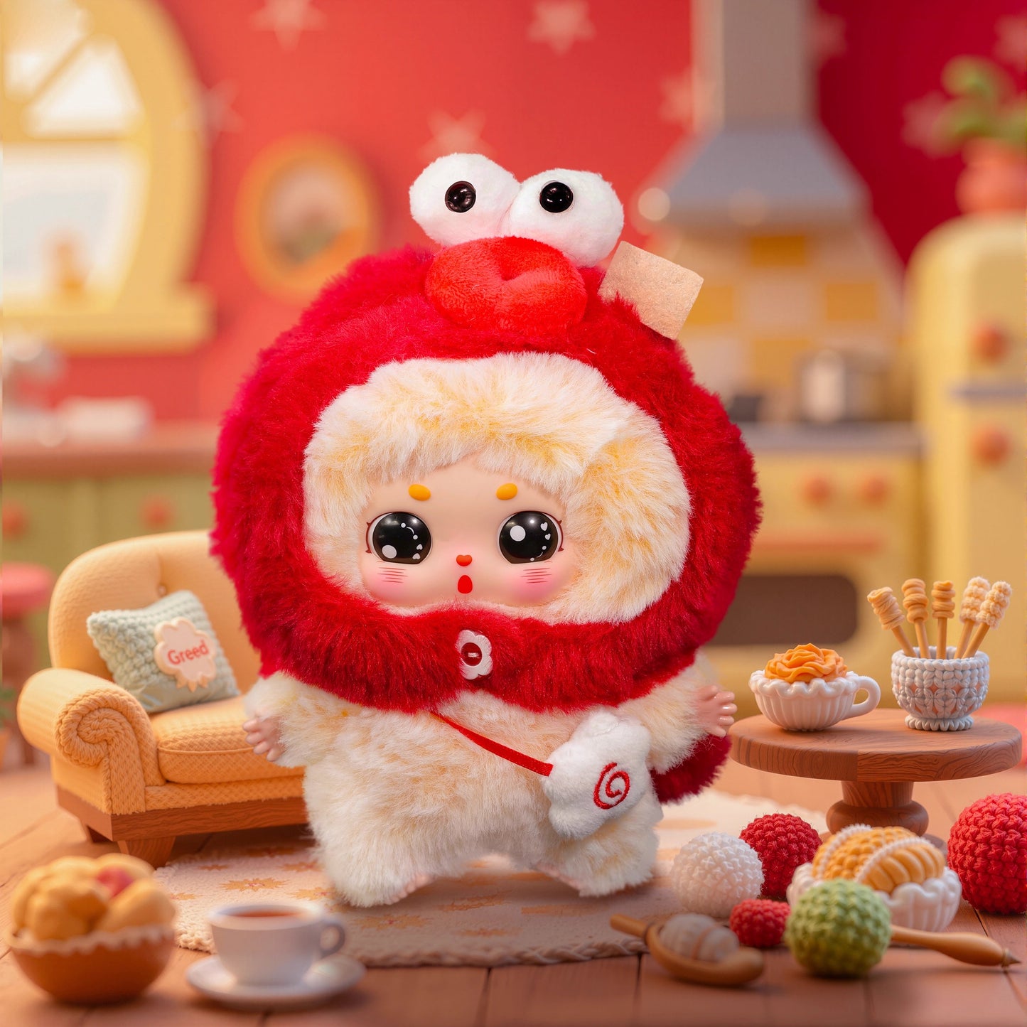 【T】Little Chubby ean What Should l Eat Today Series Plush Blind Box