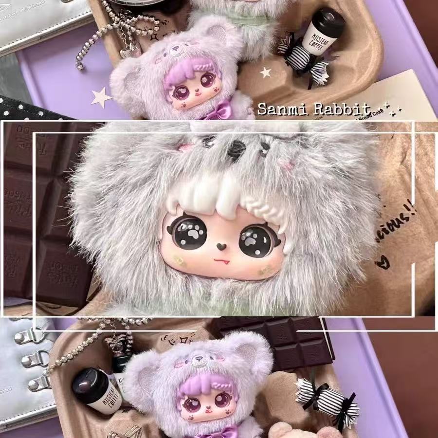 【T】Sanmi Rabbit's Little Baby Hand in Hand Series Plush Blind Box