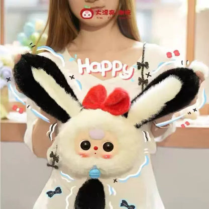 【T】Baby Three-Lucky Rabbit Zipper Bag Plush Blind Box