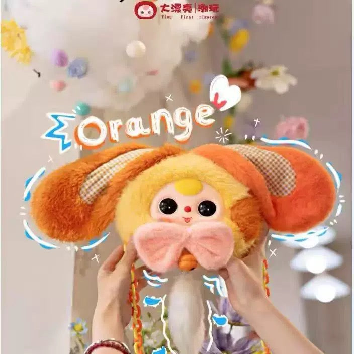 【T】Baby Three-Lucky Rabbit Zipper Bag Plush Blind Box