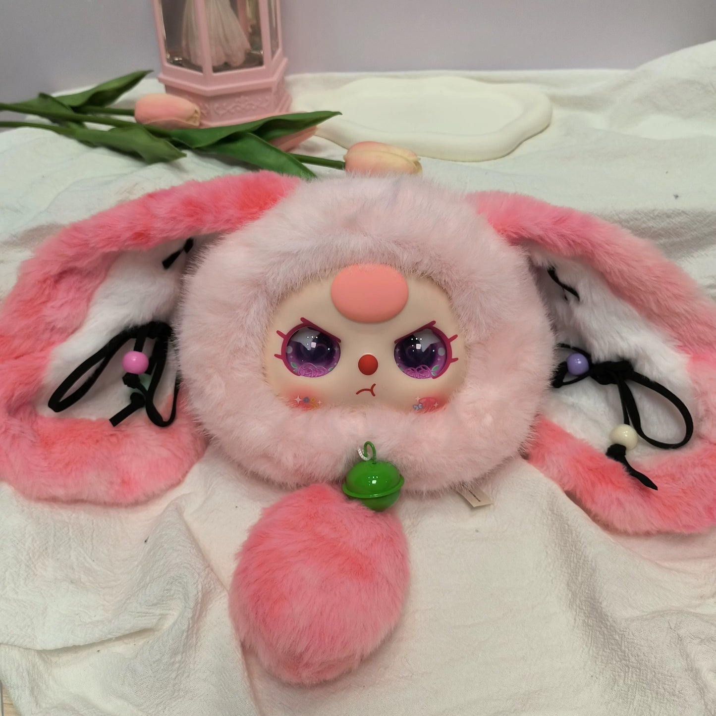【T】Baby Three-Lucky Rabbit Zipper Bag Plush Blind Box
