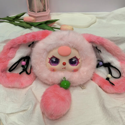 【T】Baby Three-Lucky Rabbit Zipper Bag Plush Blind Box