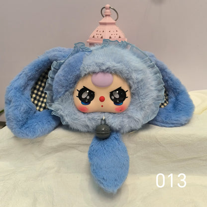 【T】Baby Three-Lucky Rabbit Zipper Bag Plush Blind Box
