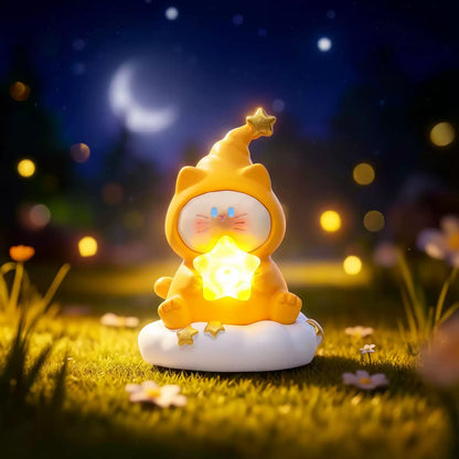 The cat under the starlight#BlindBoxFigure  #DeskFigure  #Collectible Bean Figures