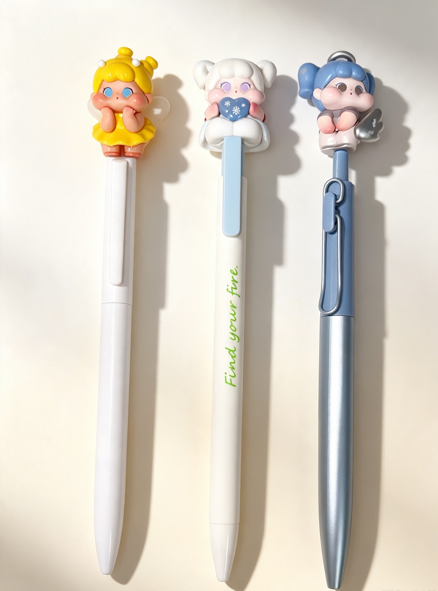 【Diy】DIY Mini Figure Bead Pen, Custom Assemble Cute Kawaii Character Mini Beads Pen, Creative Handmade Decorative Writing Pen, Fun DIY Craft Gift