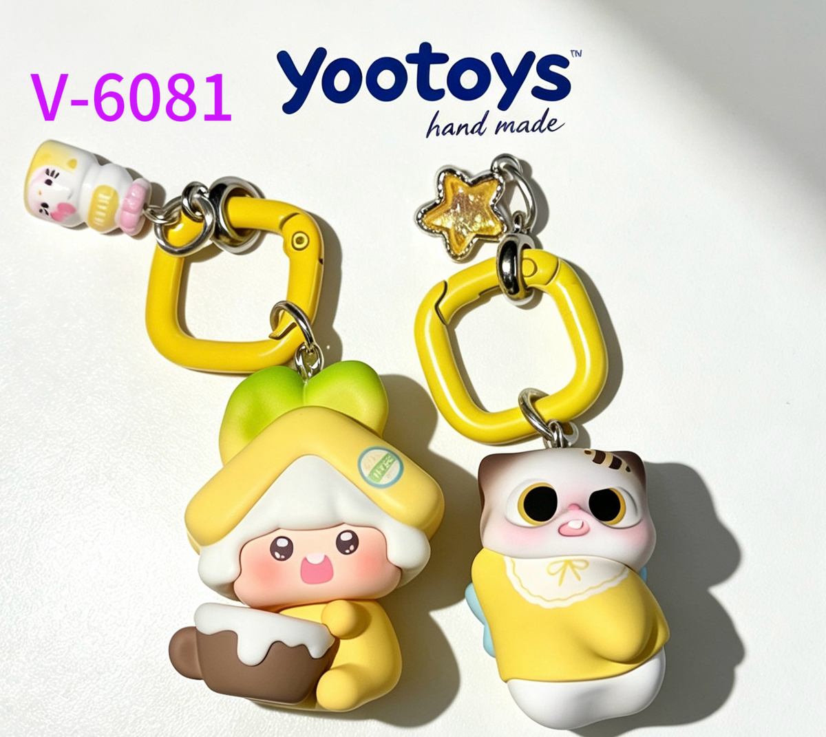 DIY Handmade Beaded Phone Strap with Cute Anime Figure Charm - Hand Assembled Beads, Unique One of A Kind Design, Sturdy Metal Clasp, Adjustable Beaded Chain, Can be used as Phone Lanyard / Bag Pendant, Perfect DIY Trendy Collectible Toy Accessory