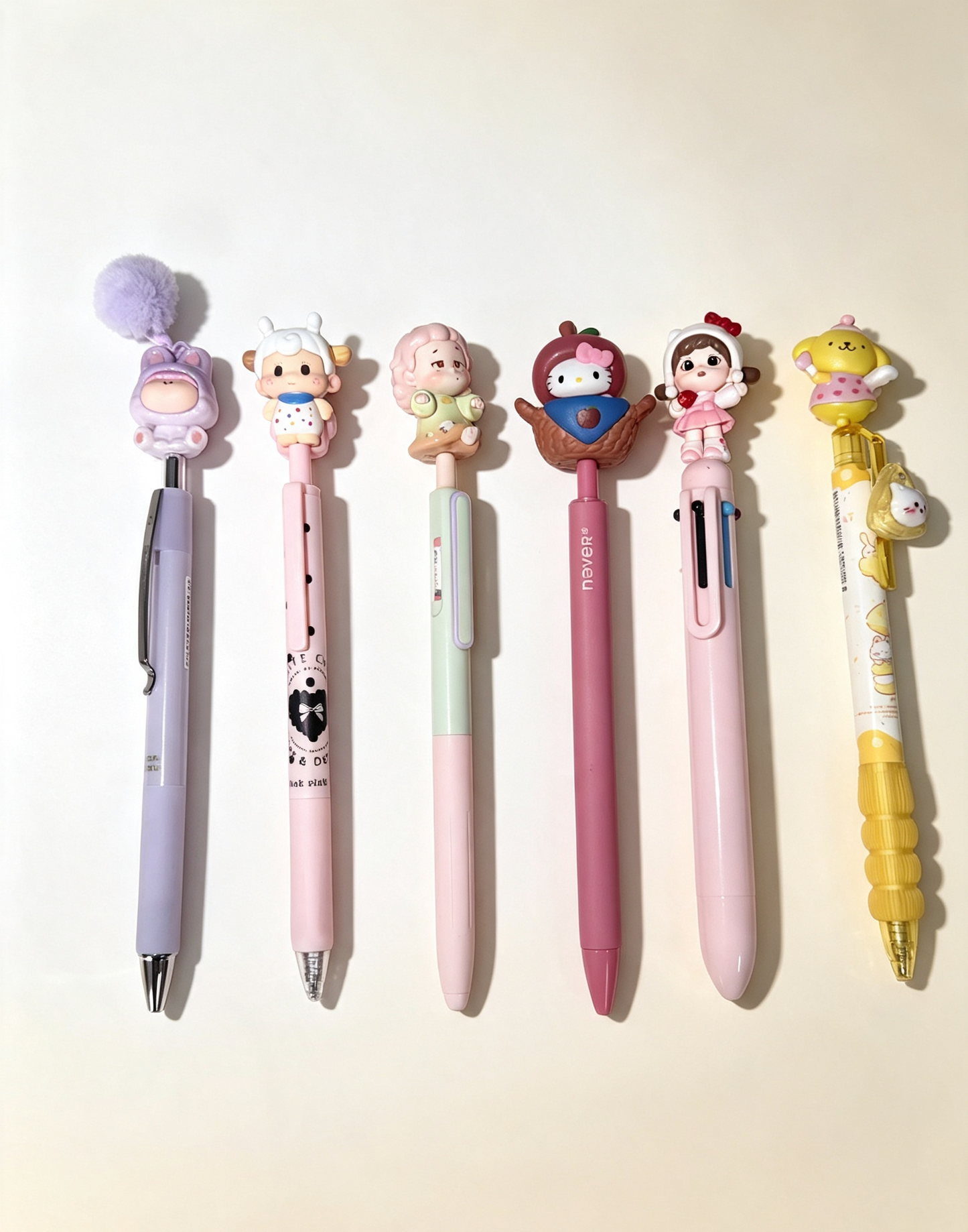 【Diy】DIY Mini Figure Bead Pen, Custom Assemble Cute Kawaii Character Mini Beads Pen, Creative Handmade Decorative Writing Pen, Fun DIY Craft Gift