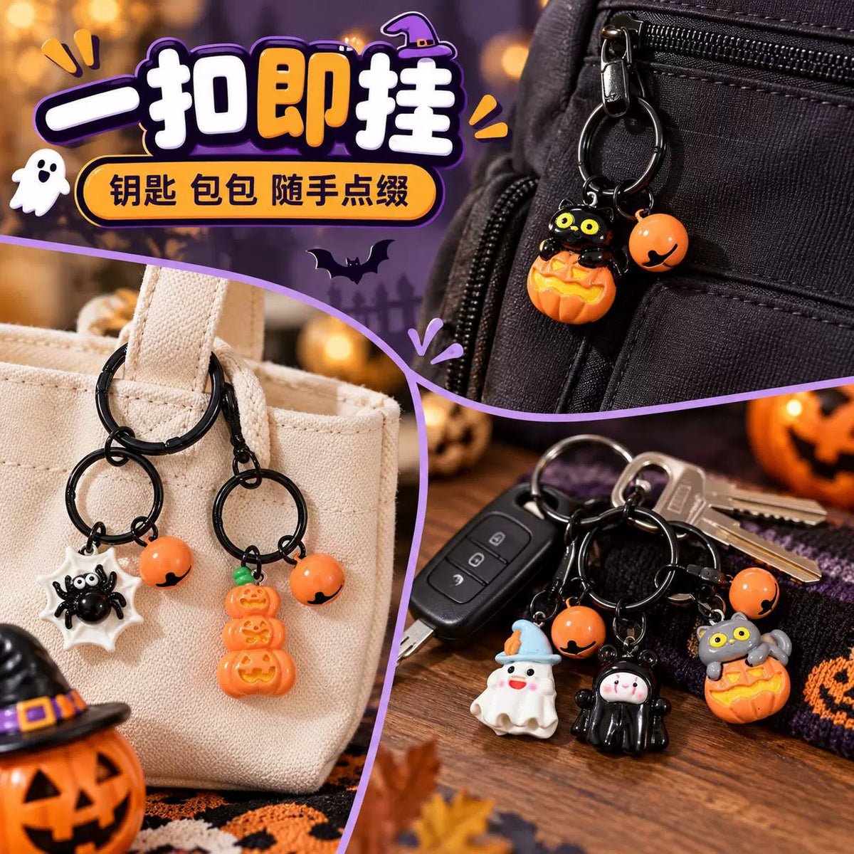 Halloween-themed keychain#keychain#accessaries#charm