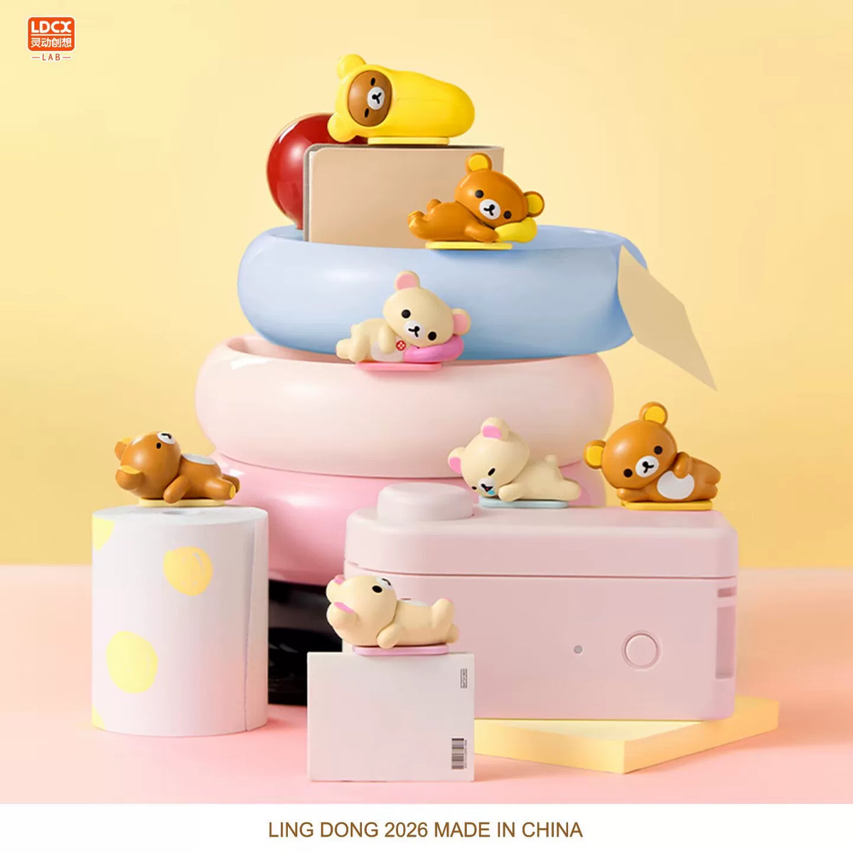 Rilakkuma Lazy Lying#Collectible Bean Figures #Kawaii Mini Beans #Tiny Pocket Beans