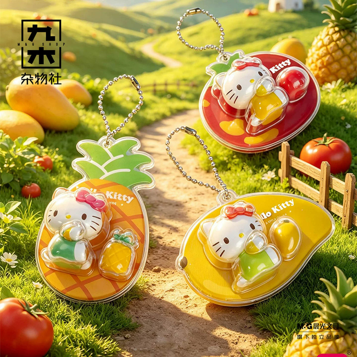 Miniature Hangtag Hello Kitty Sweet Fruit Story Series#Collectible Bean Figures #Kawaii Mini Beans #Tiny Pocket Beans