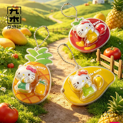 Miniature Hangtag Hello Kitty Sweet Fruit Story Series#Collectible Bean Figures #Kawaii Mini Beans #Tiny Pocket Beans