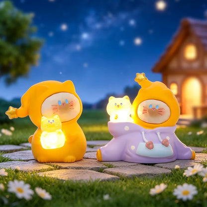 The cat under the starlight#BlindBoxFigure  #DeskFigure  #Collectible Bean Figures