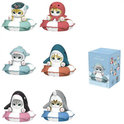 mofusand Swimming Ring Series#Kawaii Mini Beans #Tiny Pocket Beans #Mini Bean Blind Capsule