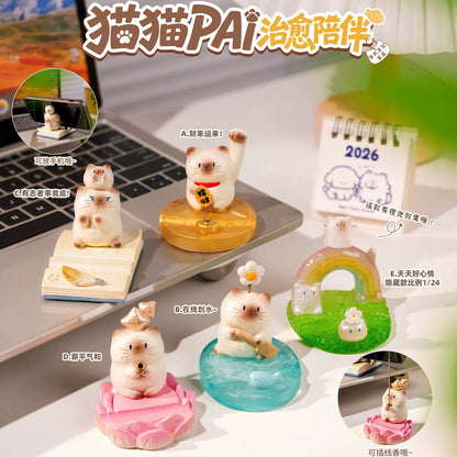 CAT PAI Companion and healing Series Phone Stand Blind Box