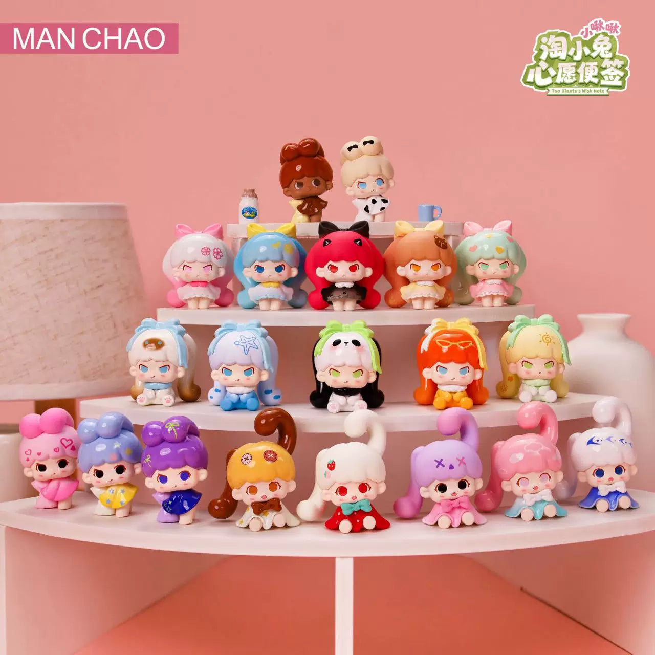 MANCHAO Tao Xiaotu's Little Bunches Wish Note Mini Figure Series#CollectibleStatue #BlindBoxFigure #MysteryToy