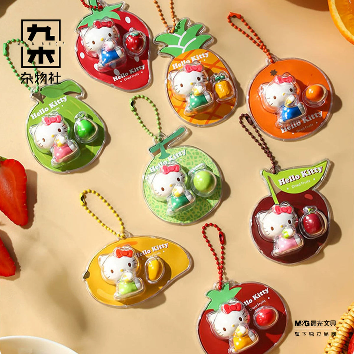 Miniature Hangtag Hello Kitty Sweet Fruit Story Series#Collectible Bean Figures #Kawaii Mini Beans #Tiny Pocket Beans