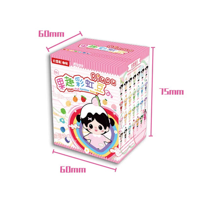 Piupu-Fruit Rainbow Series Mini Figures Blind Box#Cute Bean Toy #Pocket Sized Figurine #Miniature Bean Doll