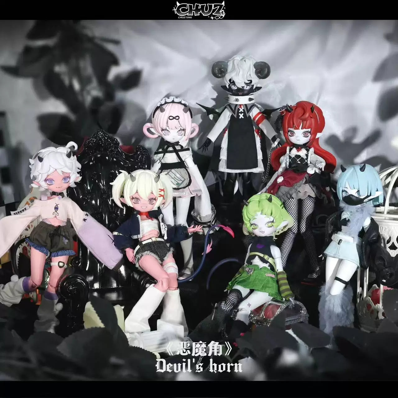 [T]Cooze Devil Horns Series 1/8 Action Figure BJD Blind Box