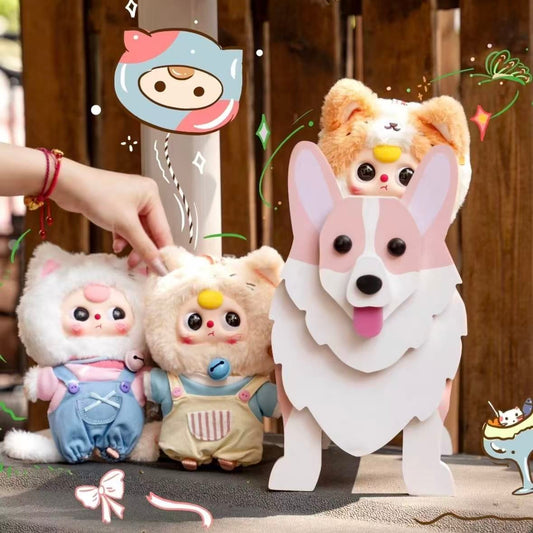 【T】Baby Three Cat Wardrobe Plush Blind Box