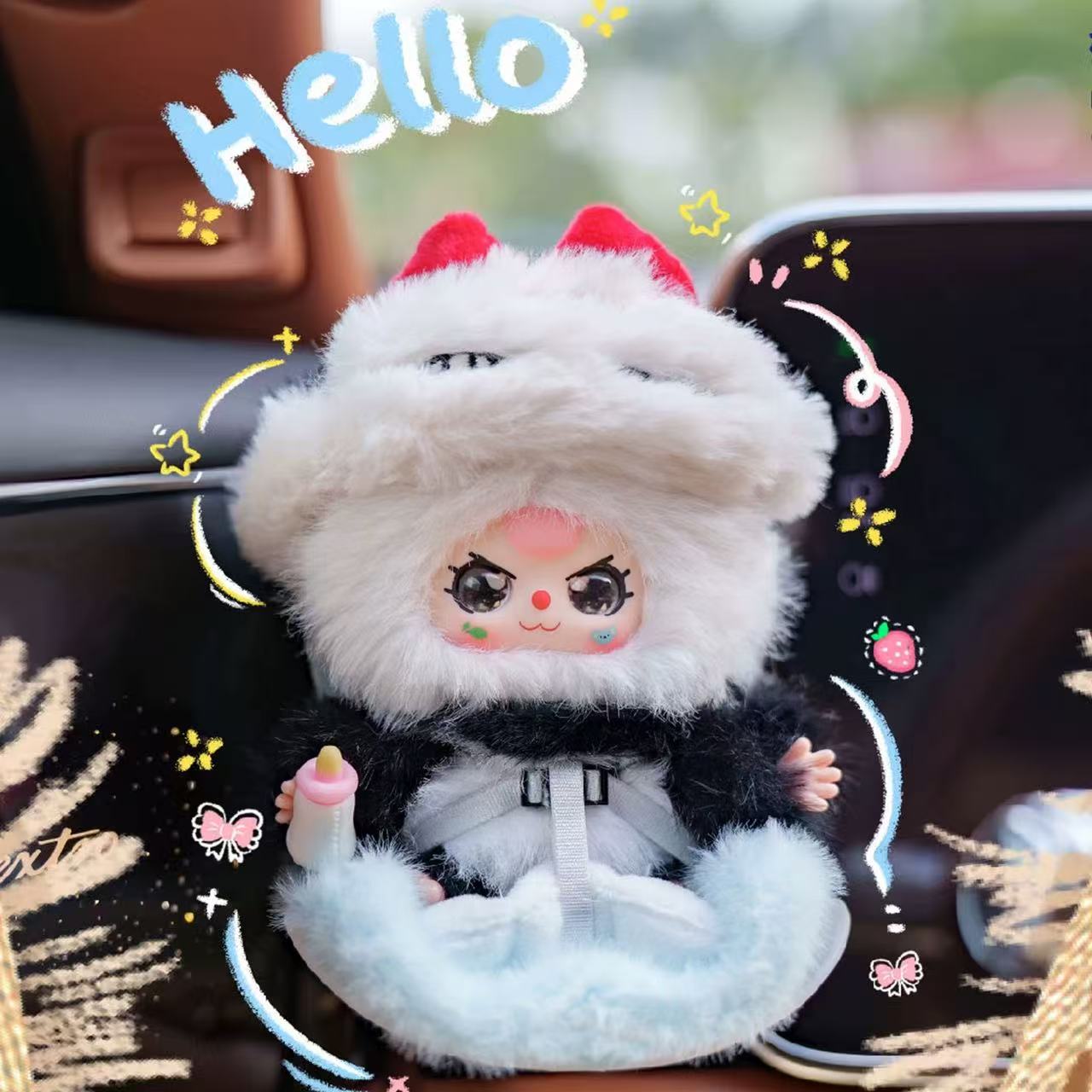 【T】Baby Three-Vehicle-mounted Baby  plush blind box